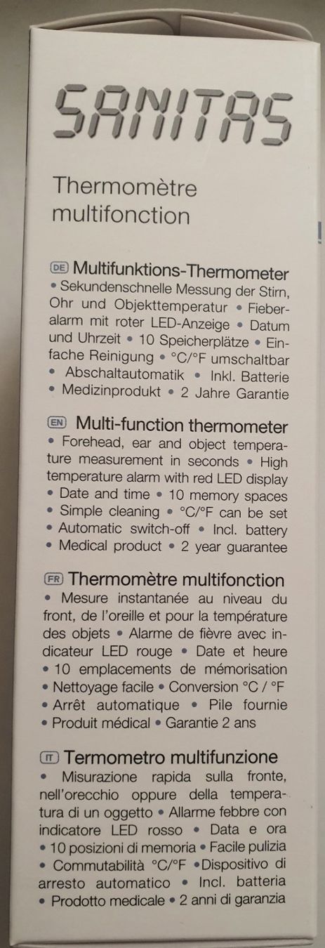 Sonstiges für Haushalt & Wohnen: Sanitas Multifunktions-Thermometer SFT-65 – Neu und originalverpackt aus Jona von VivianPatrick 1
