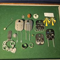 Modeschmuck Konvolut: Ringe, Ohrringe, Anhänger - Sommer