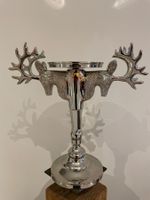 Schöner Hirsch Kerzenständer aus massivem Aluminium