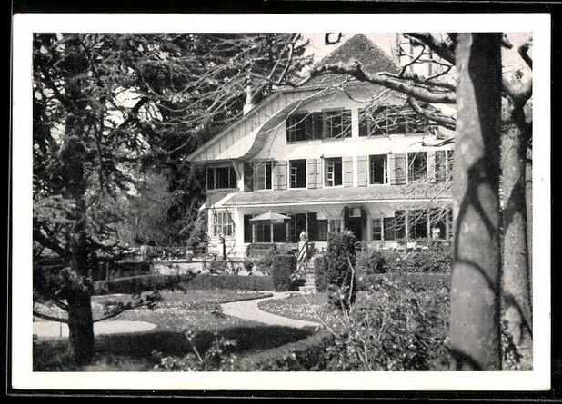 Cartoline postali: AK Längmoos /Bern, Villa mit Garten – Usato da Berlin venduto da bartko-reher