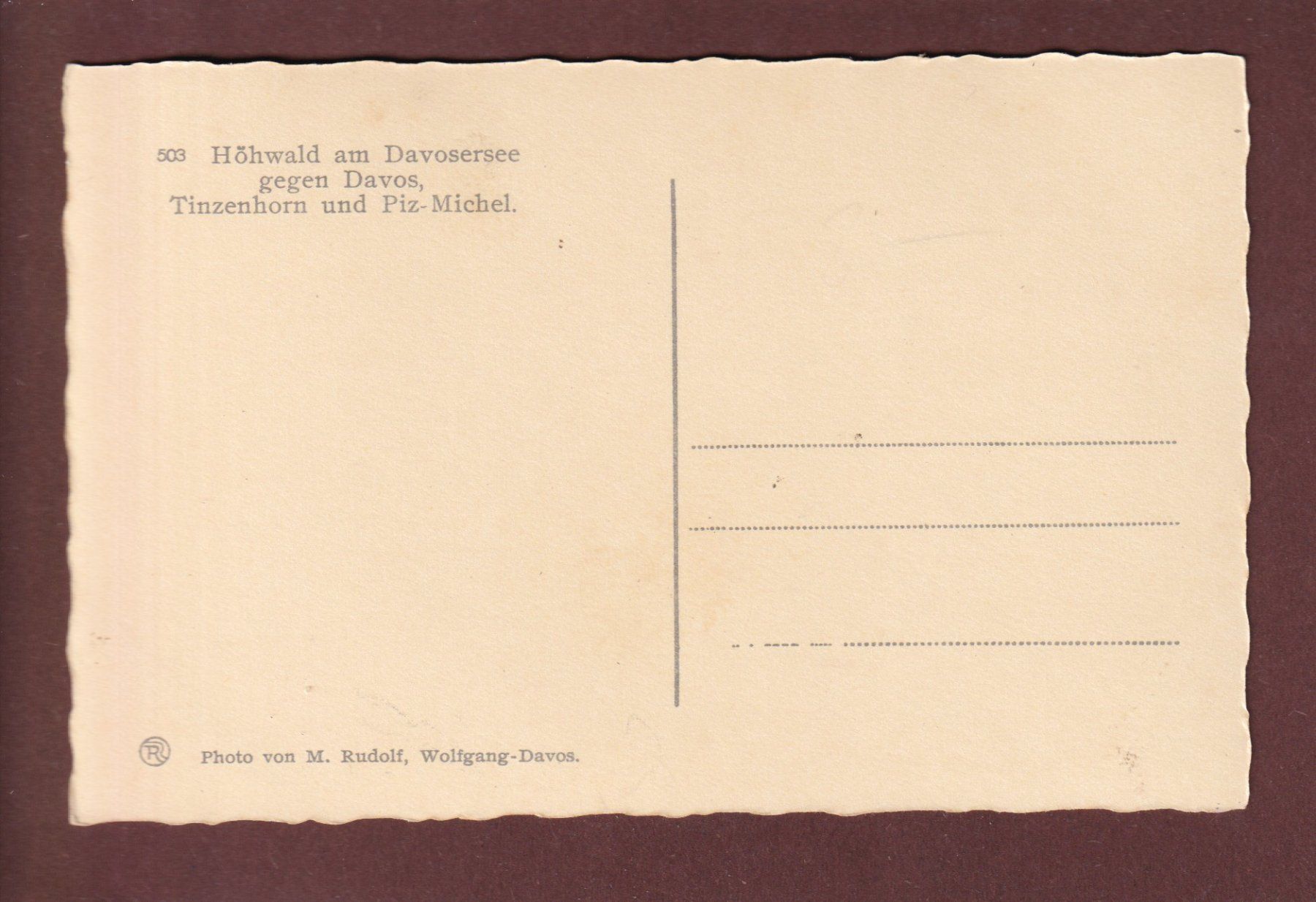 Cartoline postali: DAVOS - Am Davosersee – Usato da Pully venduto da nicecards 1