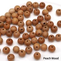 Holzperlen Pfirsich ⌀10mm. / 30 Stück lose