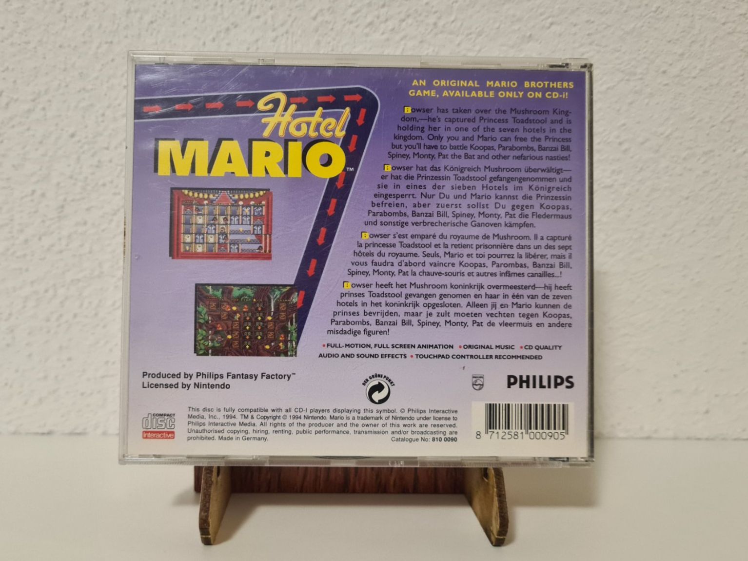 Giochi: HOTEL MARIO - CIB - Licensed by NINTENDO / PHILIPS CD-i – Usato da Dübendorf venduto da digital_bath 1