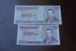 UNC Burundi 2 x 100 différents 2007/2011