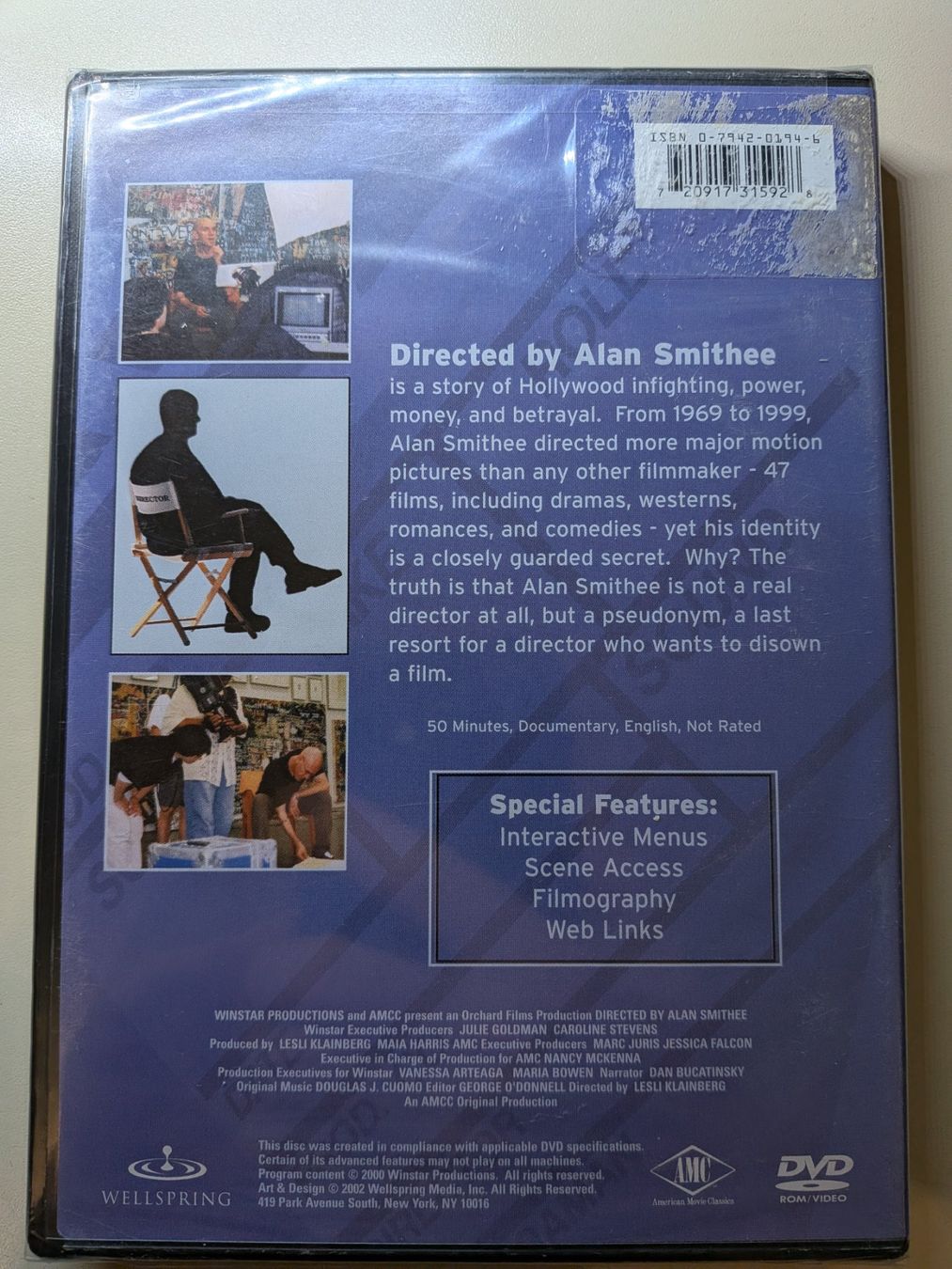 Tutti i DVDs: Who Is Alan Smithee? - Directed By Alan Smithee [DVD/neu] – Nuovo e nell'imballaggio originale da Port venduto da gecotom 1