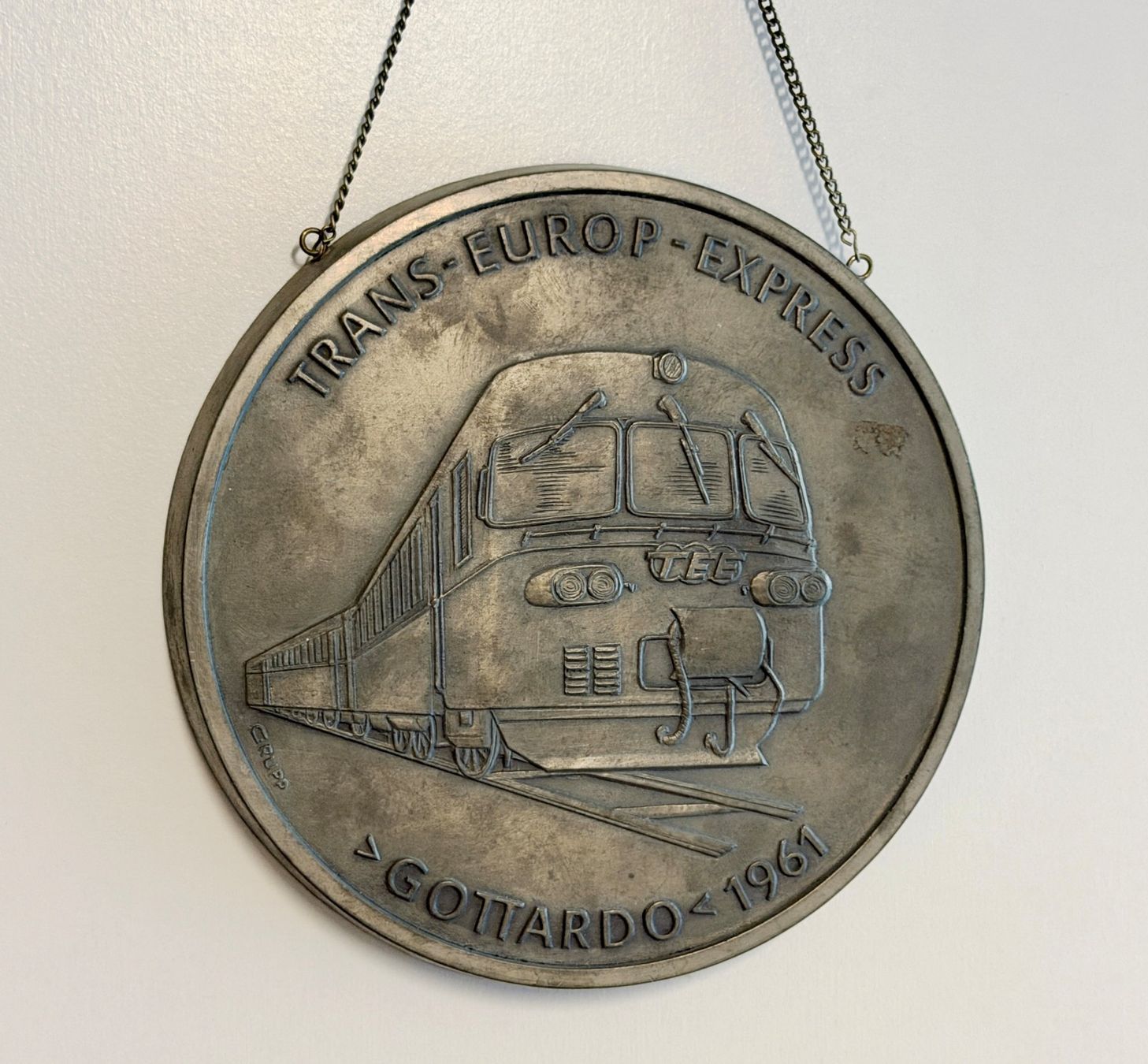 SBB/CFF/FFS Placchette & Badge: Trans-Europ-Express Gottardo 1961  TEE – Usato da Obernau venduto da Wgnom