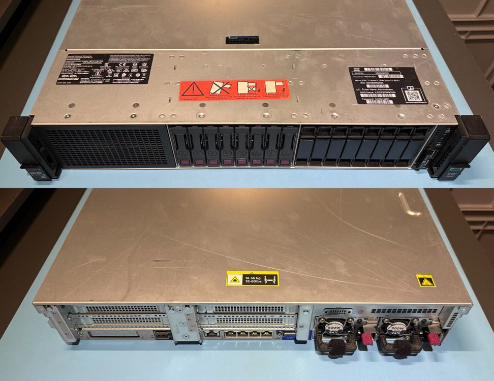 DL380 Gen10 G10 8+8 SFF, 2x 6138, 256GB, 6.4TB SSD, Rails (Gebraucht ...