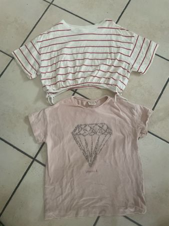 2 Zara Mädchen T-Shirts, Gr. 152, Sommer Look, Top Zustand!