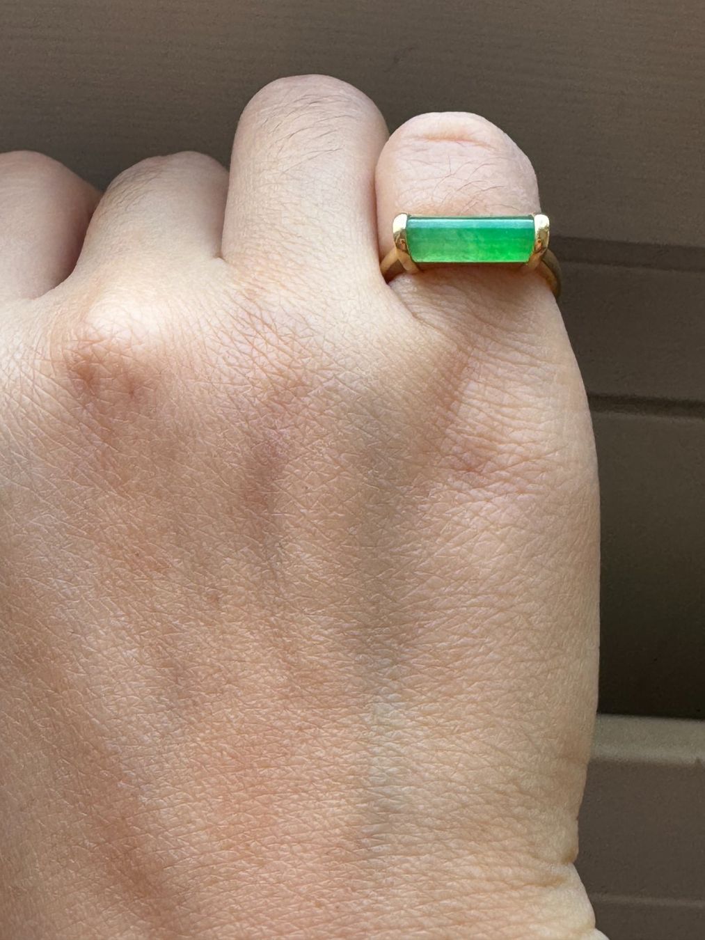 Anelli: Ring aus 18K Gold und Jade – Usato da Onex venduto da Joliechose6