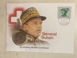 Numisbrief 5 Franken Guisan 1989
