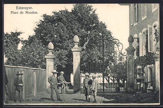 Cartoline postali: AK Estavayer, Place de Moudon – Usato da Berlin venduto da bartko-reher