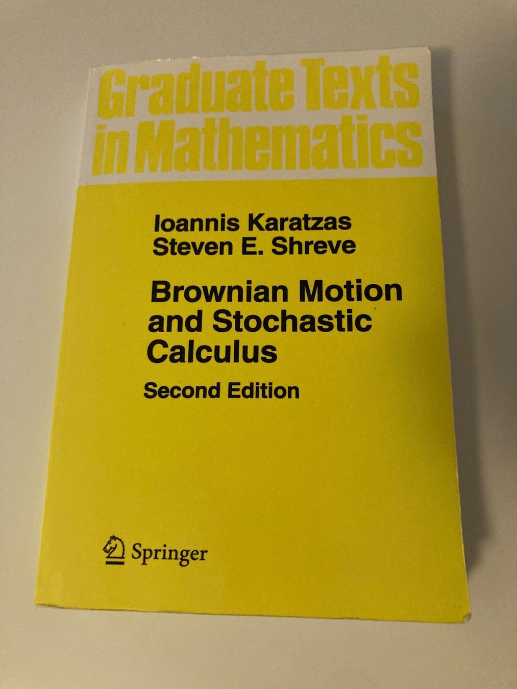 Bücher: Brownian Motion and Stochastic Calculus, 2. Ed. – Gebraucht aus Zürich von aur_ydw6