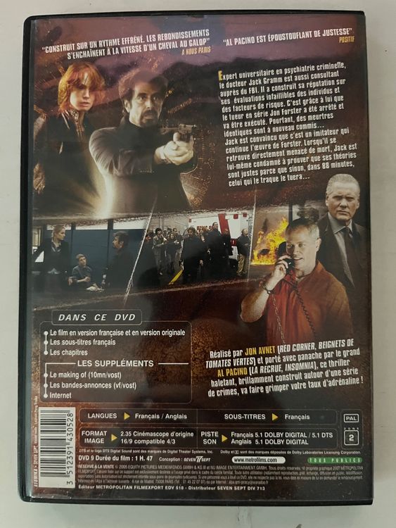 88 Minutes DVD 📀 Al Pacino (Neuf (Voir description)) à Sierre pour