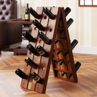 Weinregal für 36 Holz Küche Flaschenregal Weinständer