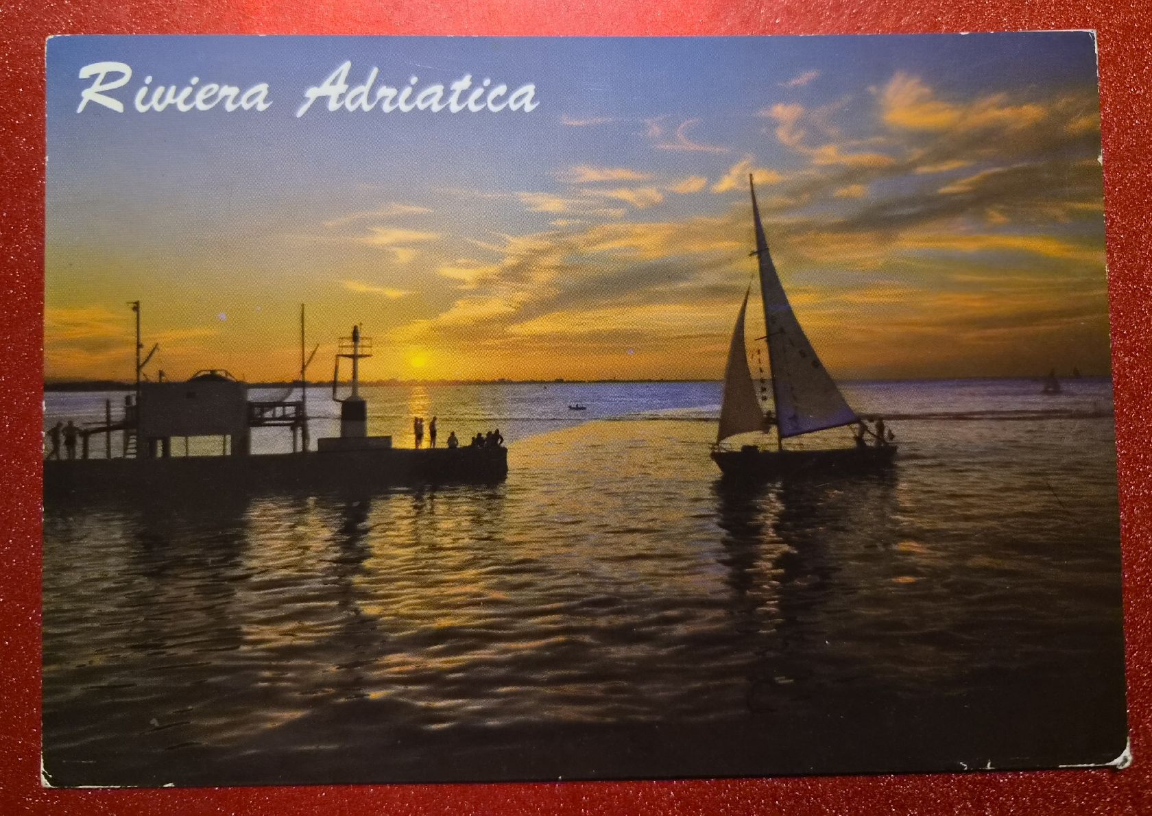 Ansichtskarten: Riviera Adriatica mit Segelschiff  alt – Gebraucht aus Melchnau von Fishel