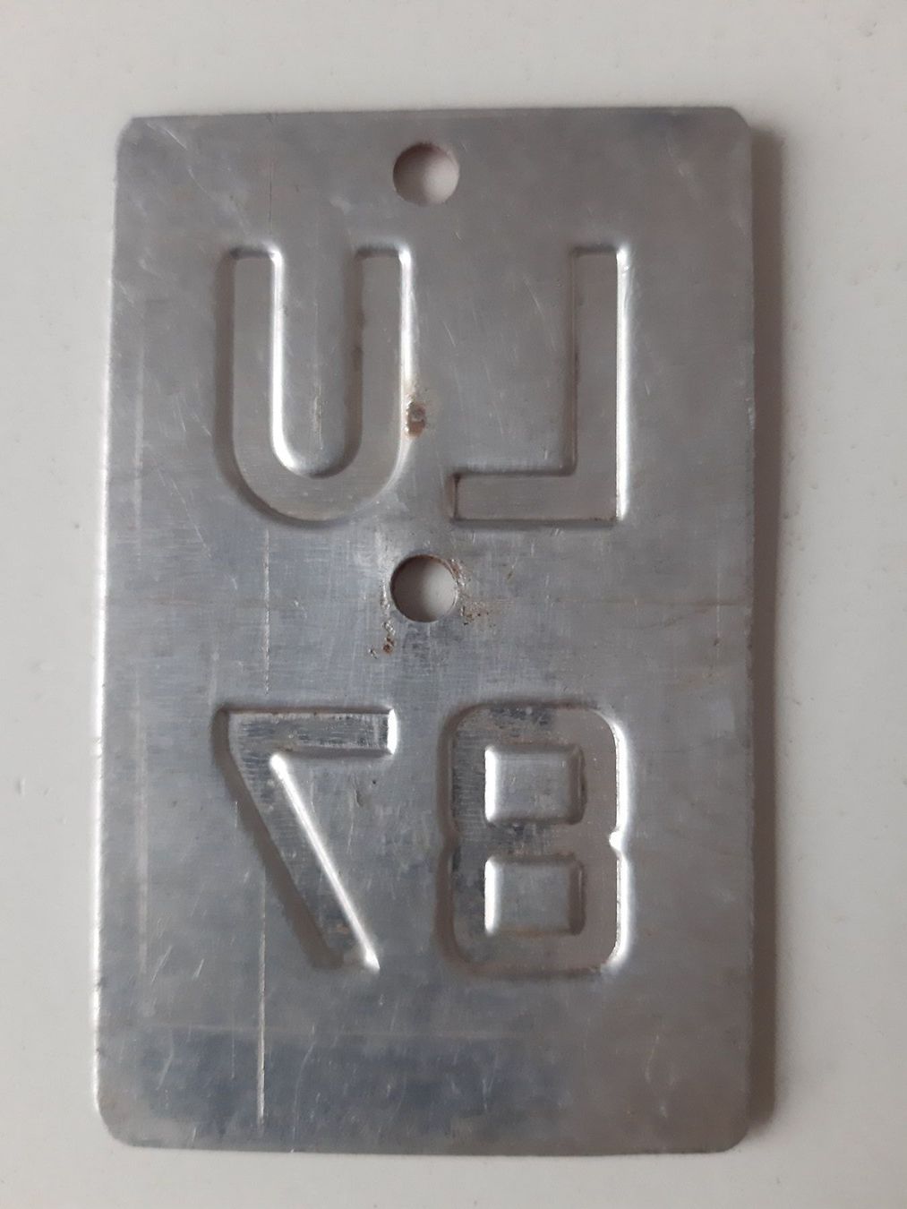 Sachs Insegne: Velonummer LU 87 plaque Velo – Usato da Schenkon venduto da Uhu007 1