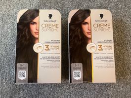 NEU Schwarzkopf Creme Supreme 5-1 Kühles Braun, 2 Stück
