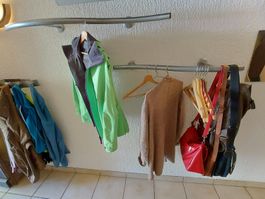 Wandgarderobe / Kleiderstange Wellenform 2 Stück