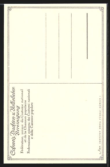 Cartoline postali: Schweizer Trachten- und Volksliederverei – Usato da Berlin venduto da bartko-reher 1