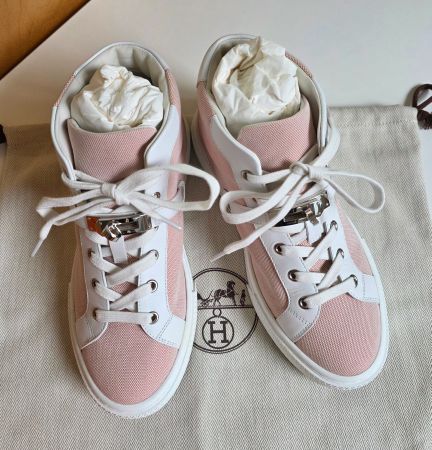 Hermès Sneakers Daydream Gr. 38 Leather framboise/blanc