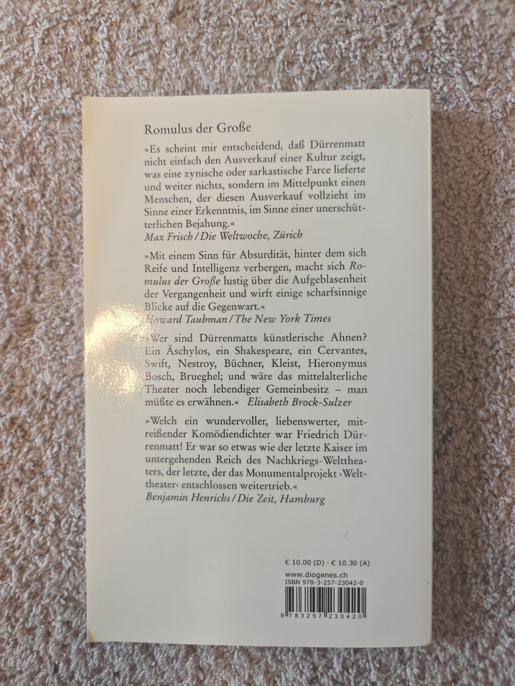Libri: Romulus der Grosse - Dürrenmatt – Usato da Zumikon venduto da miiracl 1