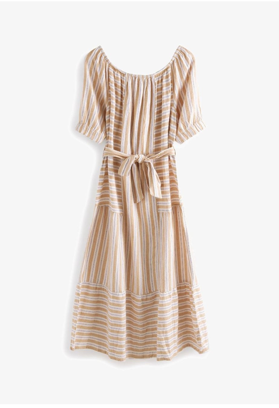 Next Vestiti: Leinenkleid gestreift, Offshoulder, Gr. M beige von Next – Nuovo (secondo la descrizione) da Dübendorf venduto da E2ndway 1