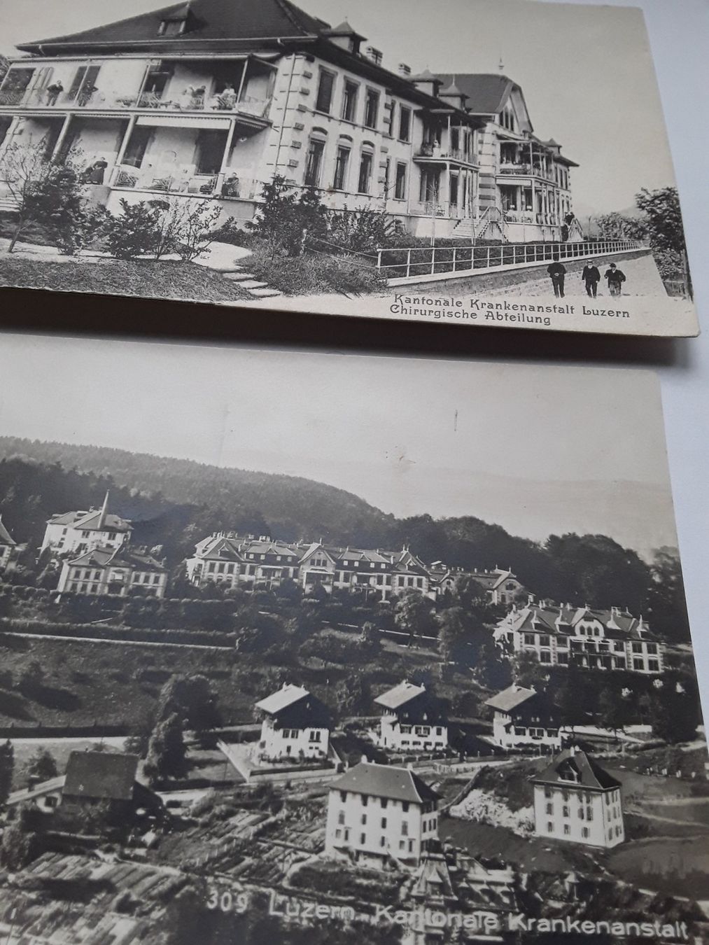 Cartoline postali: 2 AK - LUZERN  KANTONALE KRANKENANSTALT – Usato da Bilten venduto da konrad7321 1