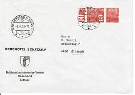 Brief, Berghotel Schatzalp / Marken im Bild getrennt