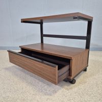 Vintage TV-Möbel Trolley 1980er Rollwagen mit Schublade