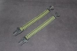 2 xGrün Survival Armband Zündung pfeifen