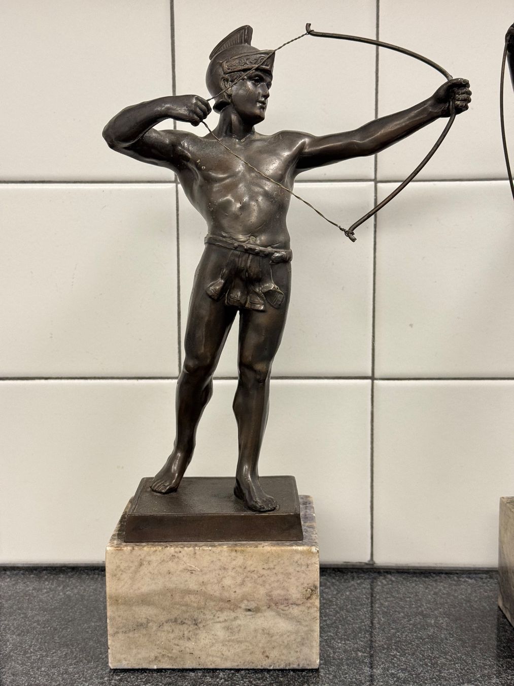 Figuren: Antike Bronze Figuren, Marmorsockel, ca. 1920 – Gebraucht aus Zürich von leo0105 2
