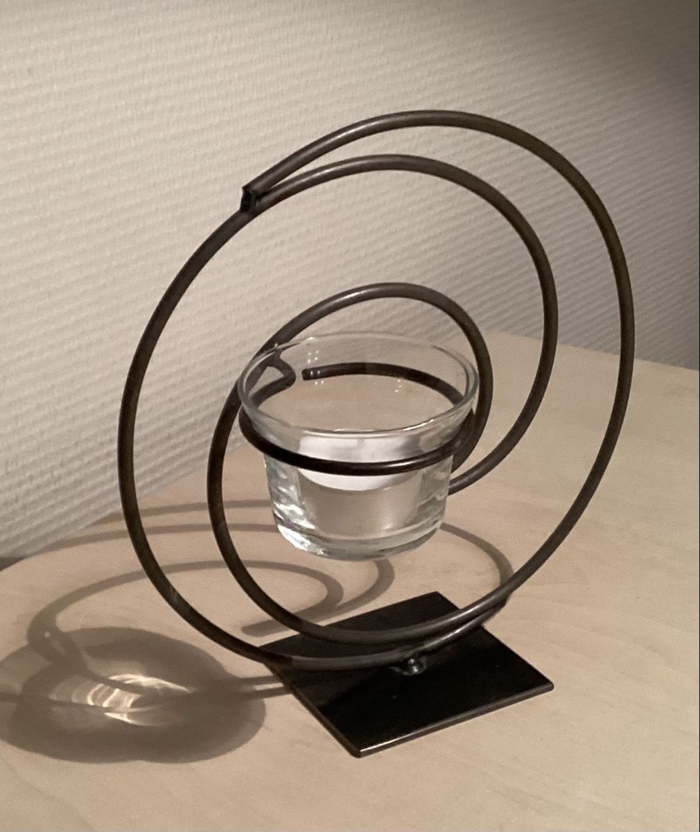 Portacandele: Kerzenständer, Metall Windlicht/Teelichthalter Spirale – Usato da Reinach BL venduto da Linda013 1