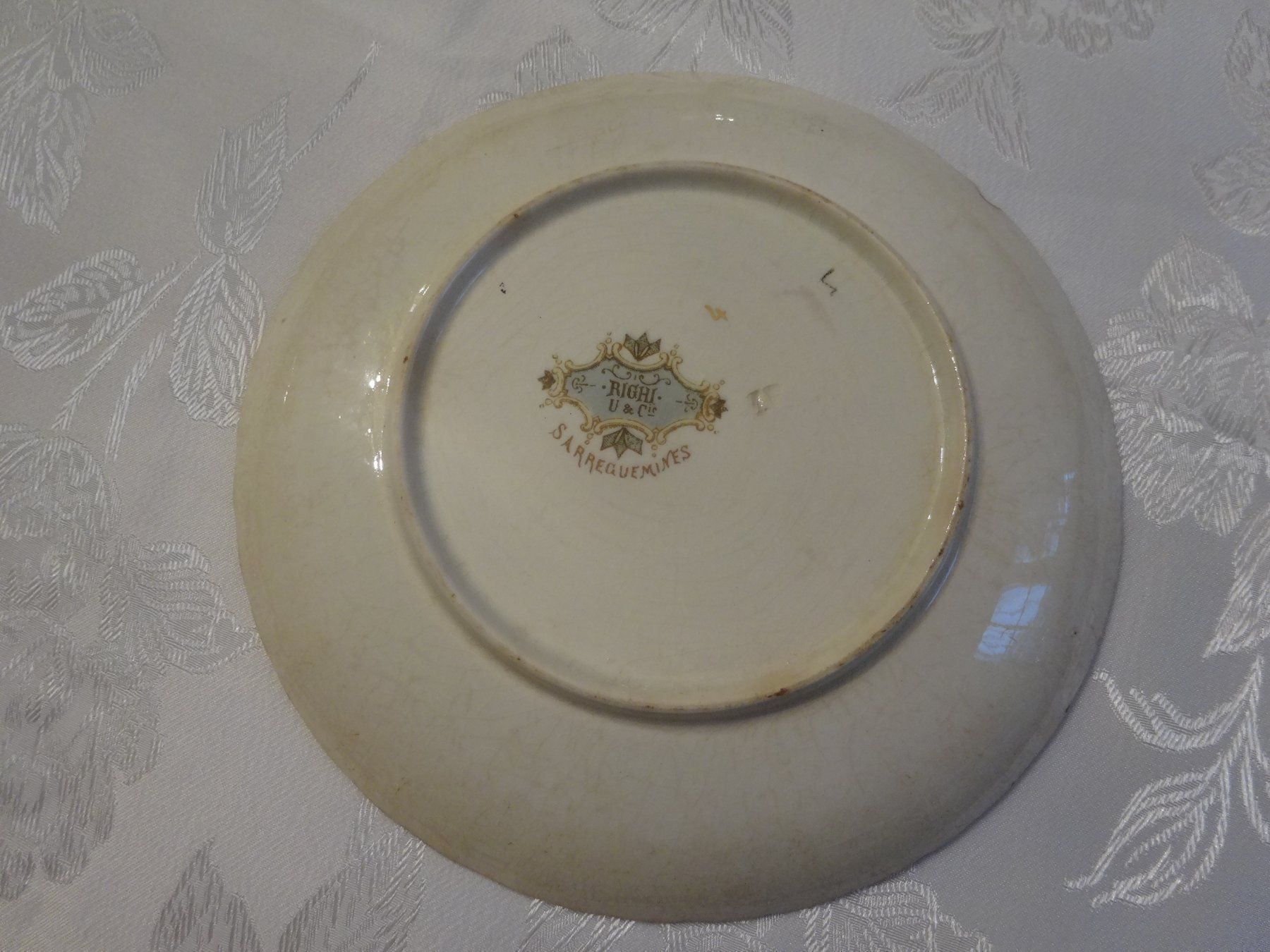Teller: Assiette XIX e. Faïence de Sarreguemines – Gebraucht aus Biel/Bienne von milamila02 2