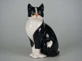 Keramik Tuxedo-Katze 12"