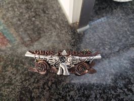 Anstecknadel Guns N Roses Totenkopf Rosen Metall