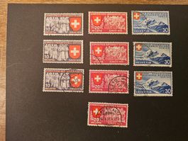 CH 1939 LANDI 219-227 mit 226a SBK Fr. 70.--