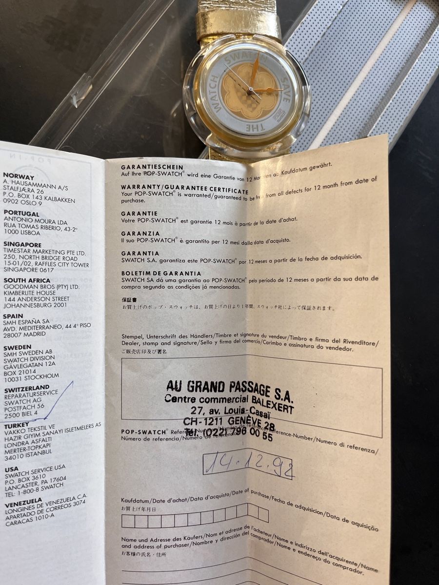Swatch Orologi: Montre Swatch POP 1992 – Usato da Vernier venduto da ilcastrato 3