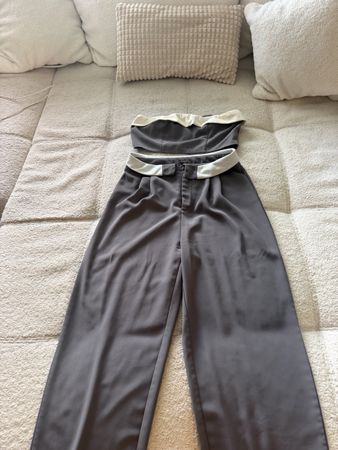 Damen Anzug Set Grösse S 2-Teiler grau neu