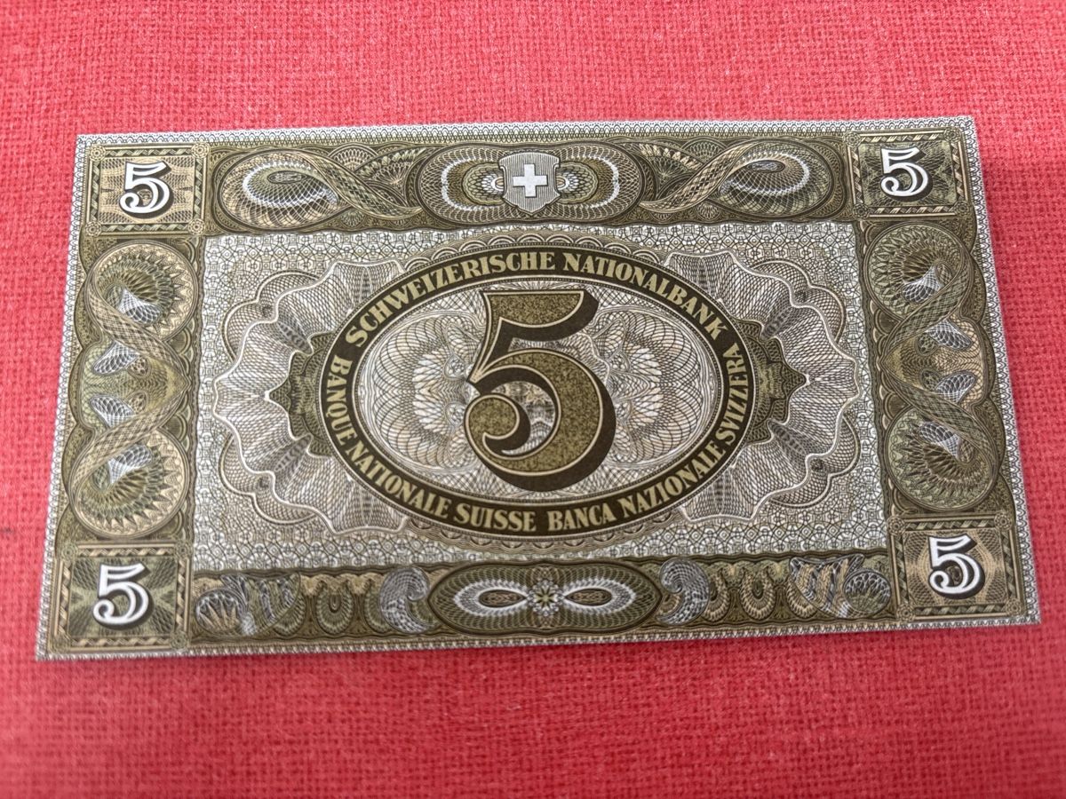 Banconote: Seltene 5 Franken Note von 1952 - Unzirkuliert TOP – Nuovo (secondo la descrizione) da Ormalingen venduto da digital09 1
