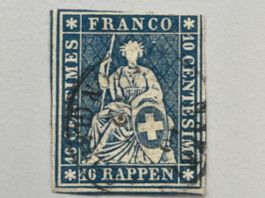 1859, Berner Druck, Zürcher Papier, ZNr. 23G
