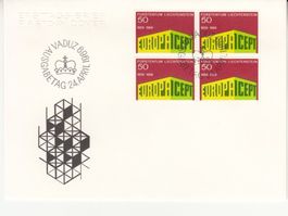 LBK 442 im 4er-Block FDC