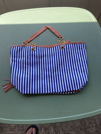 Sommer Tasche blau-weiss gestreift, neuwertig, gross