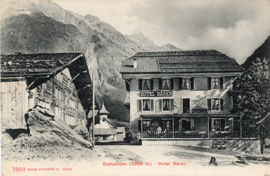 Ansichtskarten: Guttannen  BE   mit Hôtel BÄREN – Gebraucht aus Brig von Valcards54