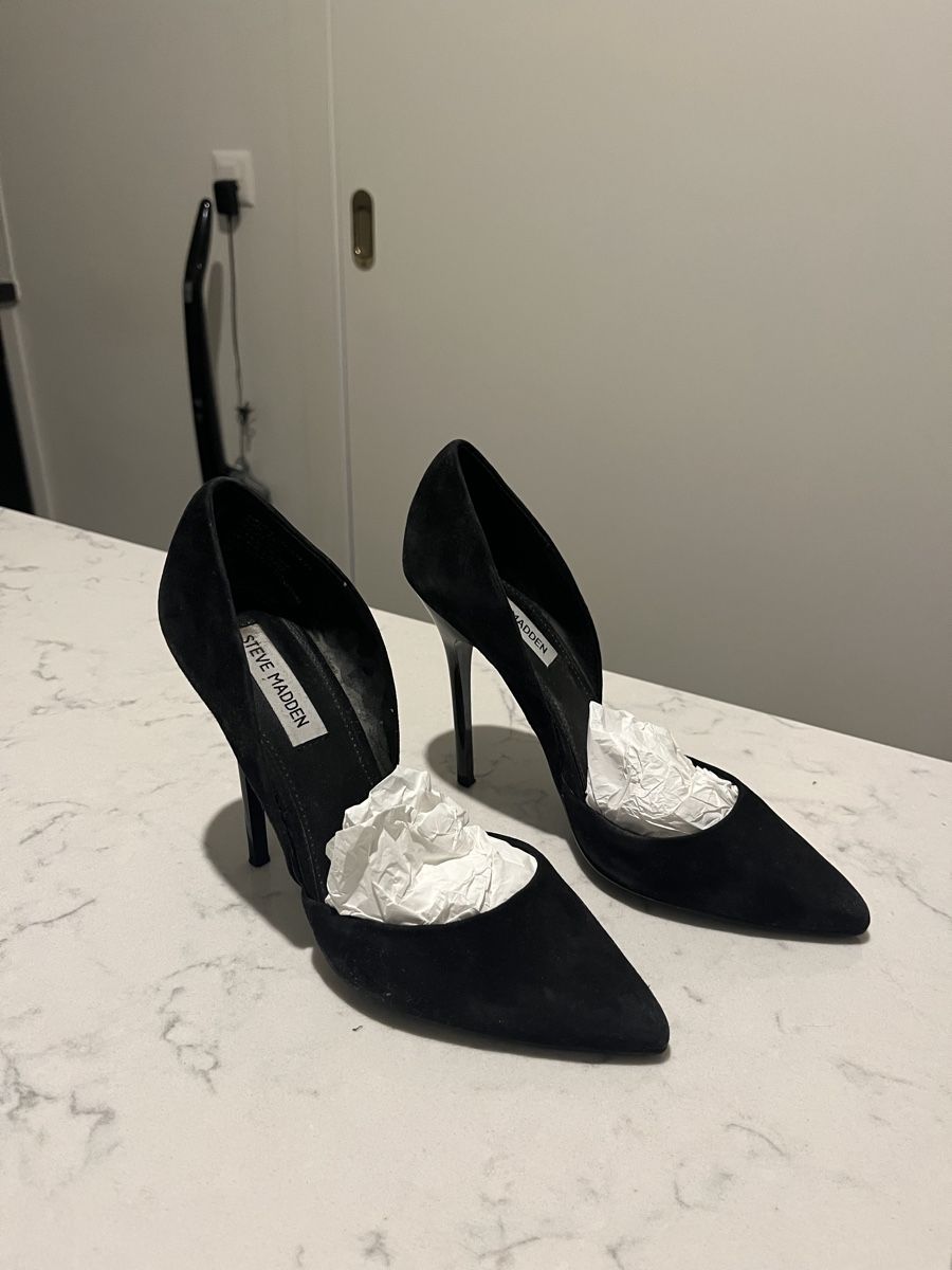 Steve Madden Scarpe da donna: Steve Madden Black Suede Heels - Size US 8.5 – Usato da Mies venduto da nic_yk5d 6