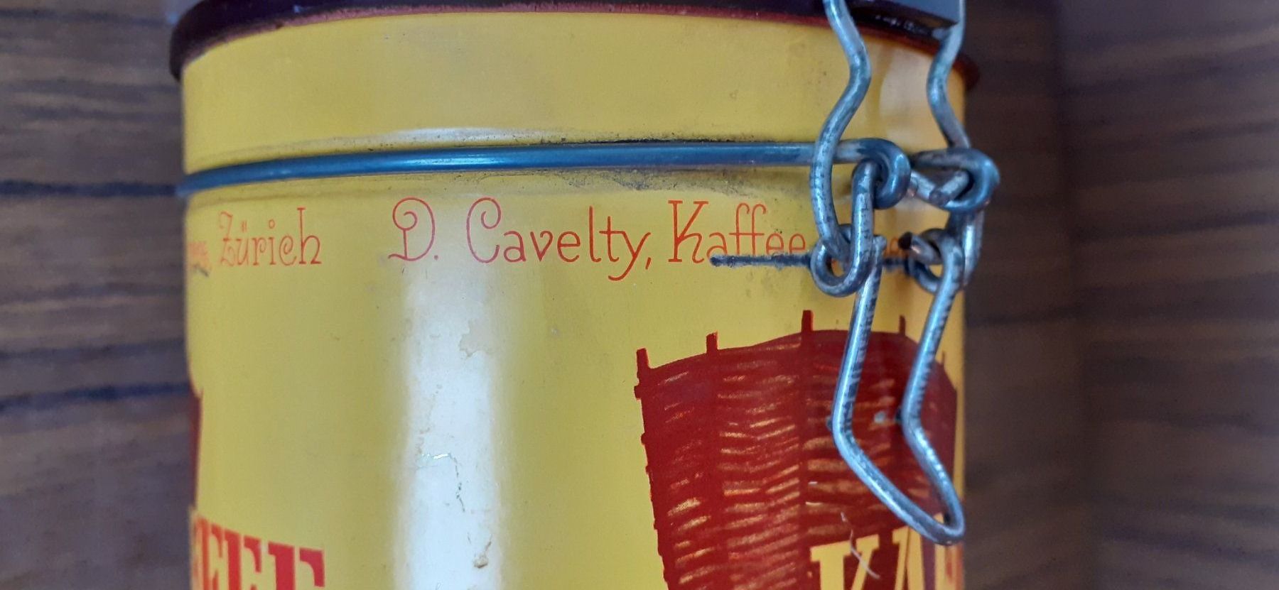 Barattoli: Blechdose antik Kaffee Cavelty Zürich – Usato da Mörschwil venduto da antiksalon 4