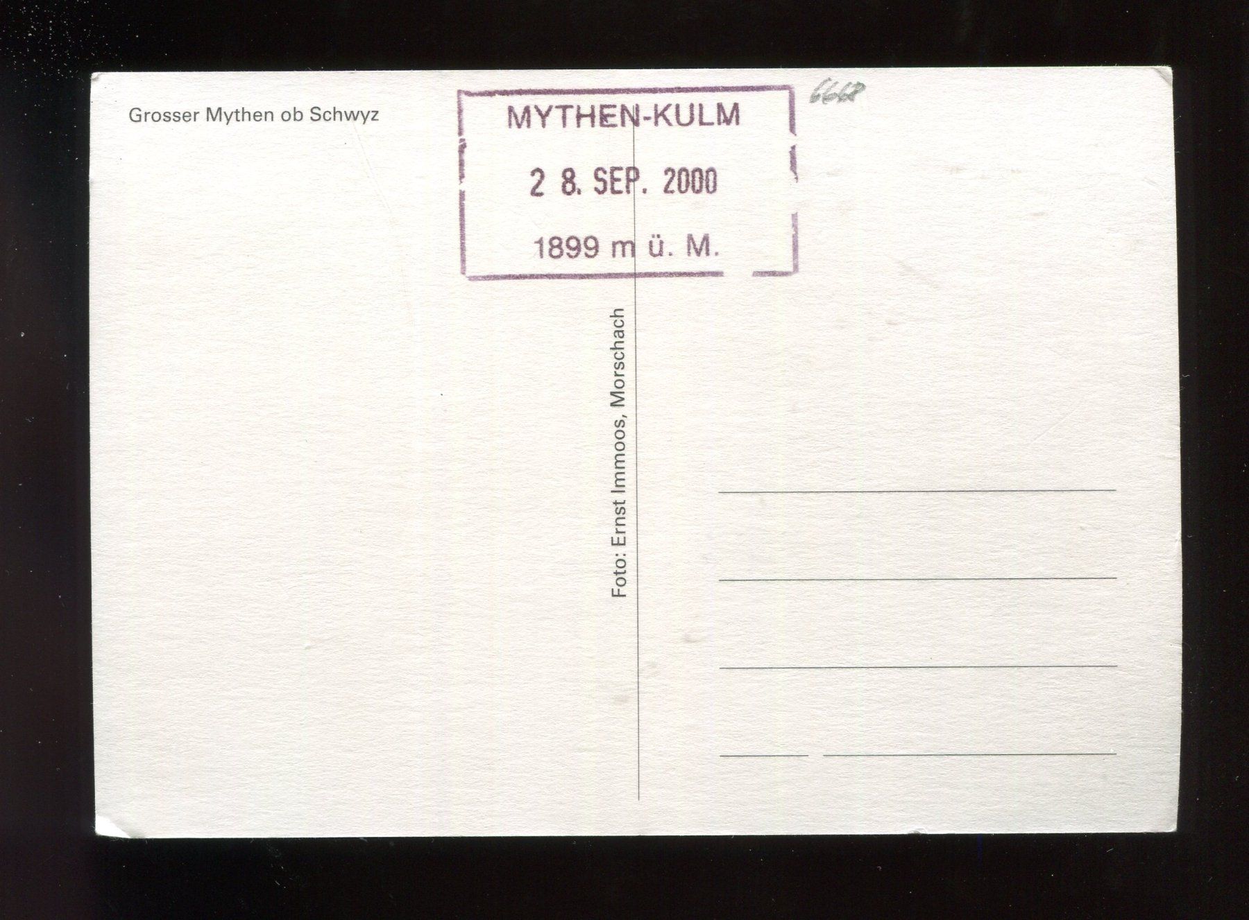 Cartoline postali: Grosser Mythen, Schwyz – Usato da Aarau venduto da Elmaar41 1