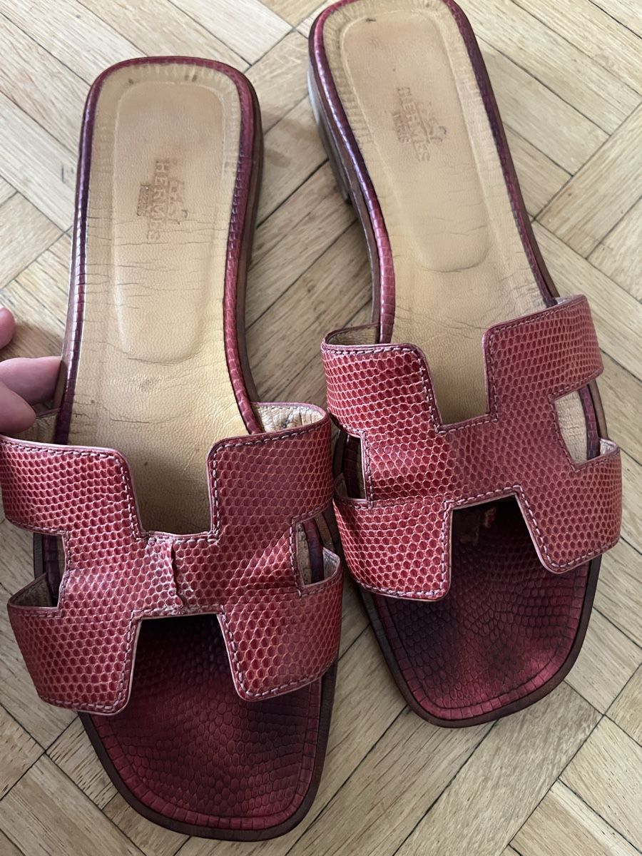 Hermès Chaussures hommes: Hermes Oran sandals lizard – D'occasion à Lugano par Vintage.Mood 1