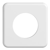 Abdeckplatte STANDARDdue 1×1 weiss 1×Ø50, Feller