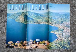 50er/60er Jahre Faltprospekt LUGANO entwurf Weiskönig