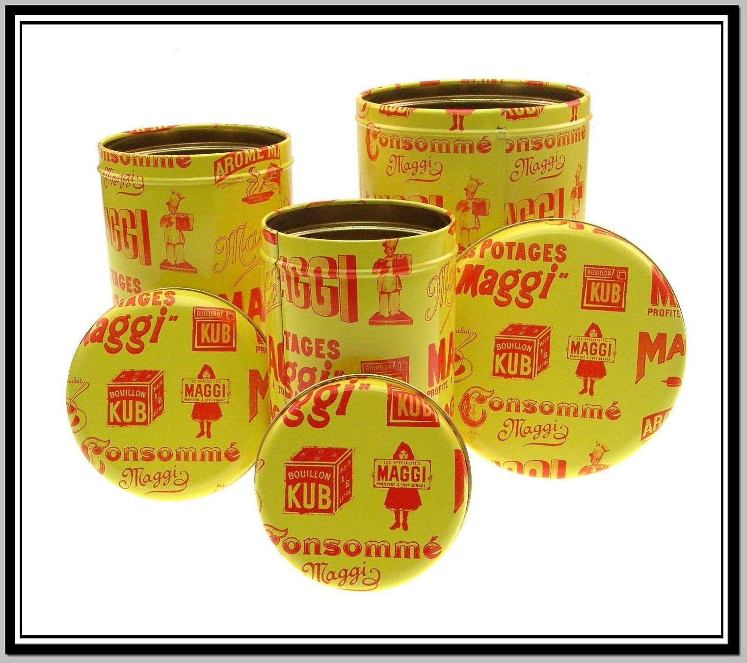 Barattoli: Trio Blechdosen Maggi Kemptthal Cham – Usato da Langenthal venduto da hamster-raeumung 4